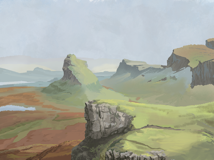 Cliffs from photo reference